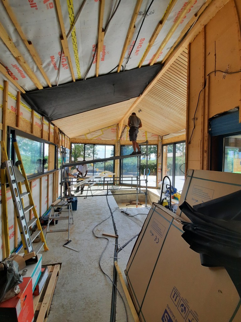 Couverture de la structure bois en intérieure