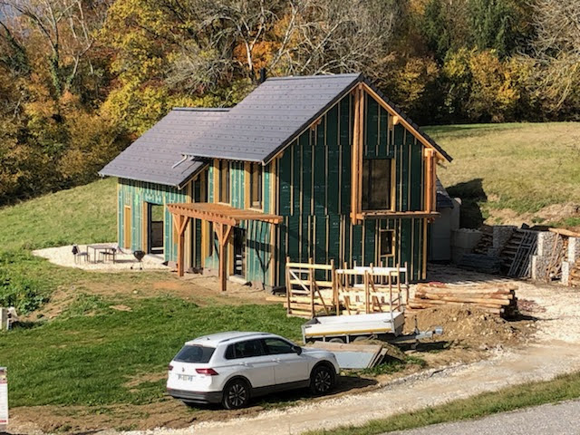 Loire Rhône Ossature bois construction Charpentier couvreur artisan Menuiseries PVC ALU Bois ossature bois maison individuelle extension surélévation rénovation zinguerie couverture