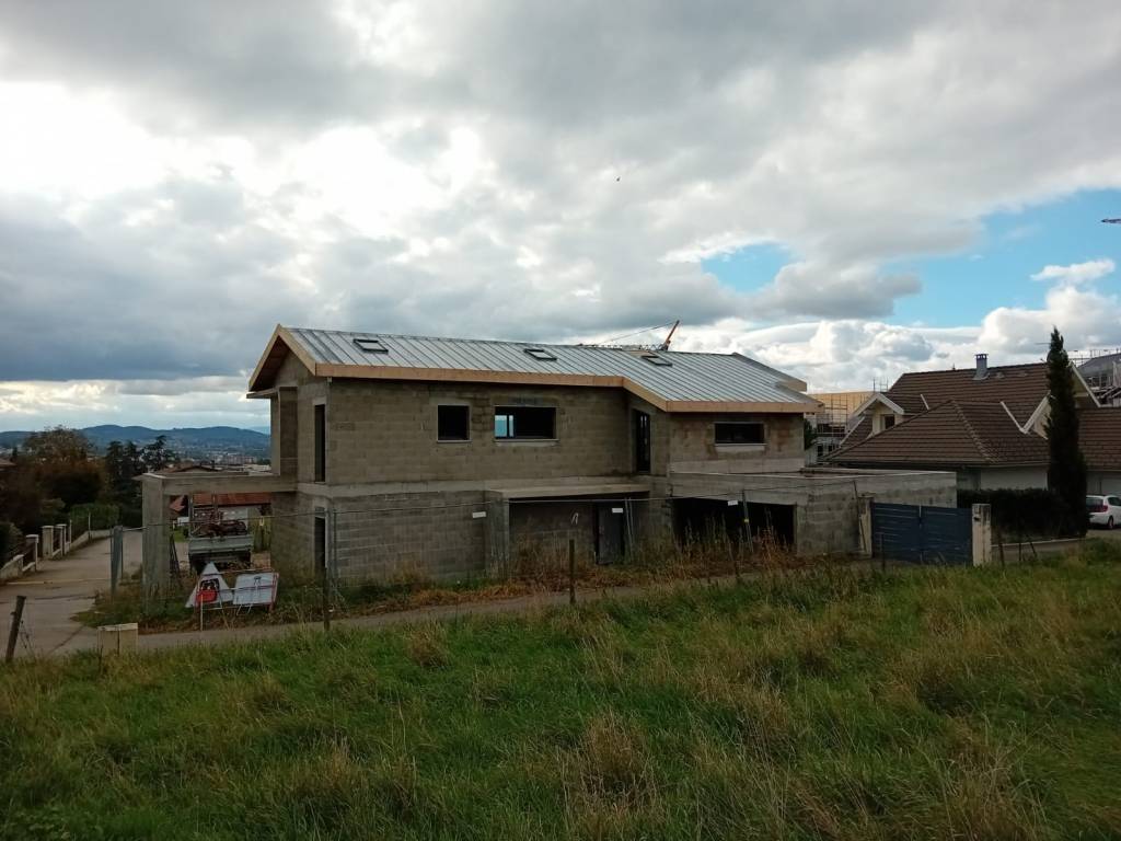 Vu ensemble du chantier couverture joint debout